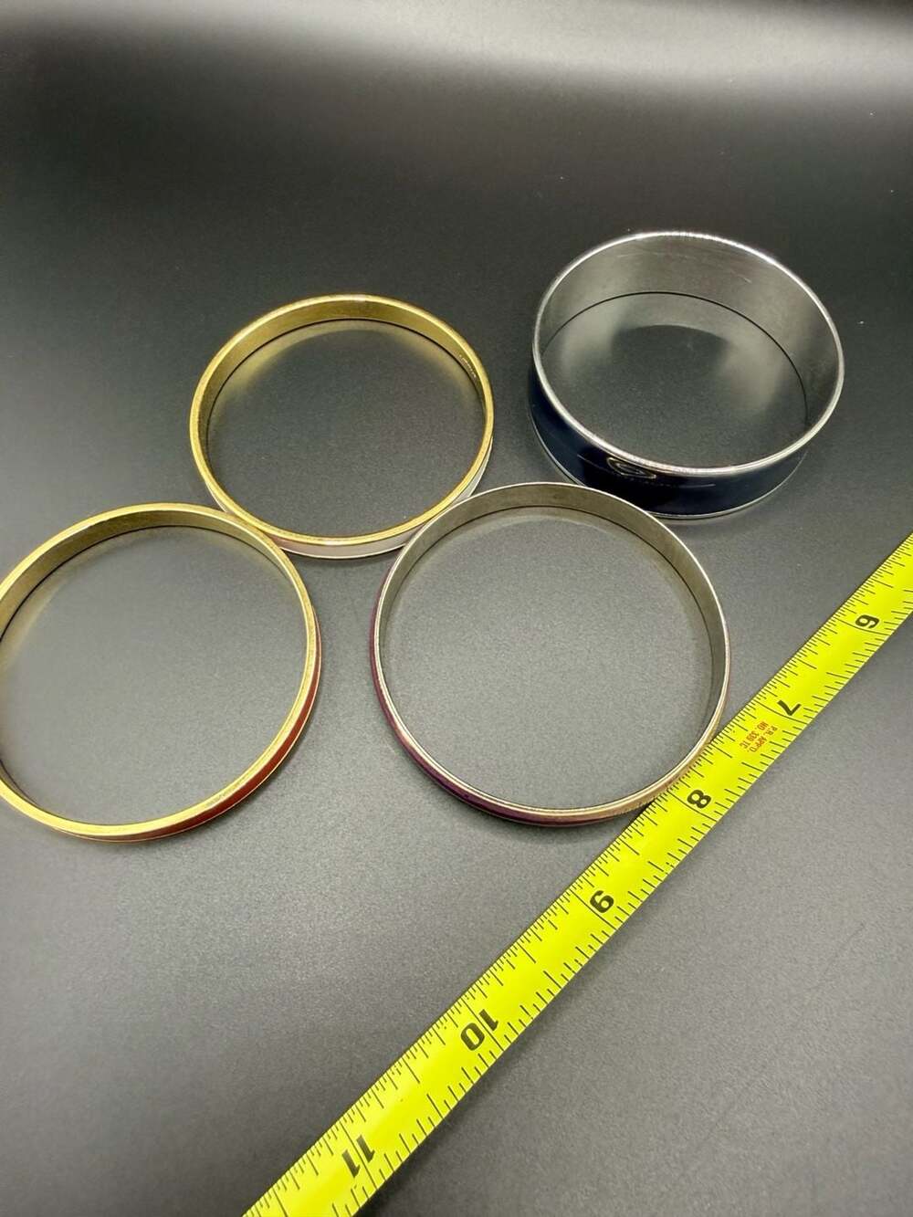Vintage Monet Enamel Bangle Bracelet Set of 4